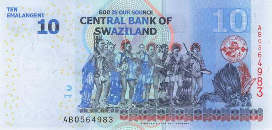 10 Emalangeni p.36b 2014